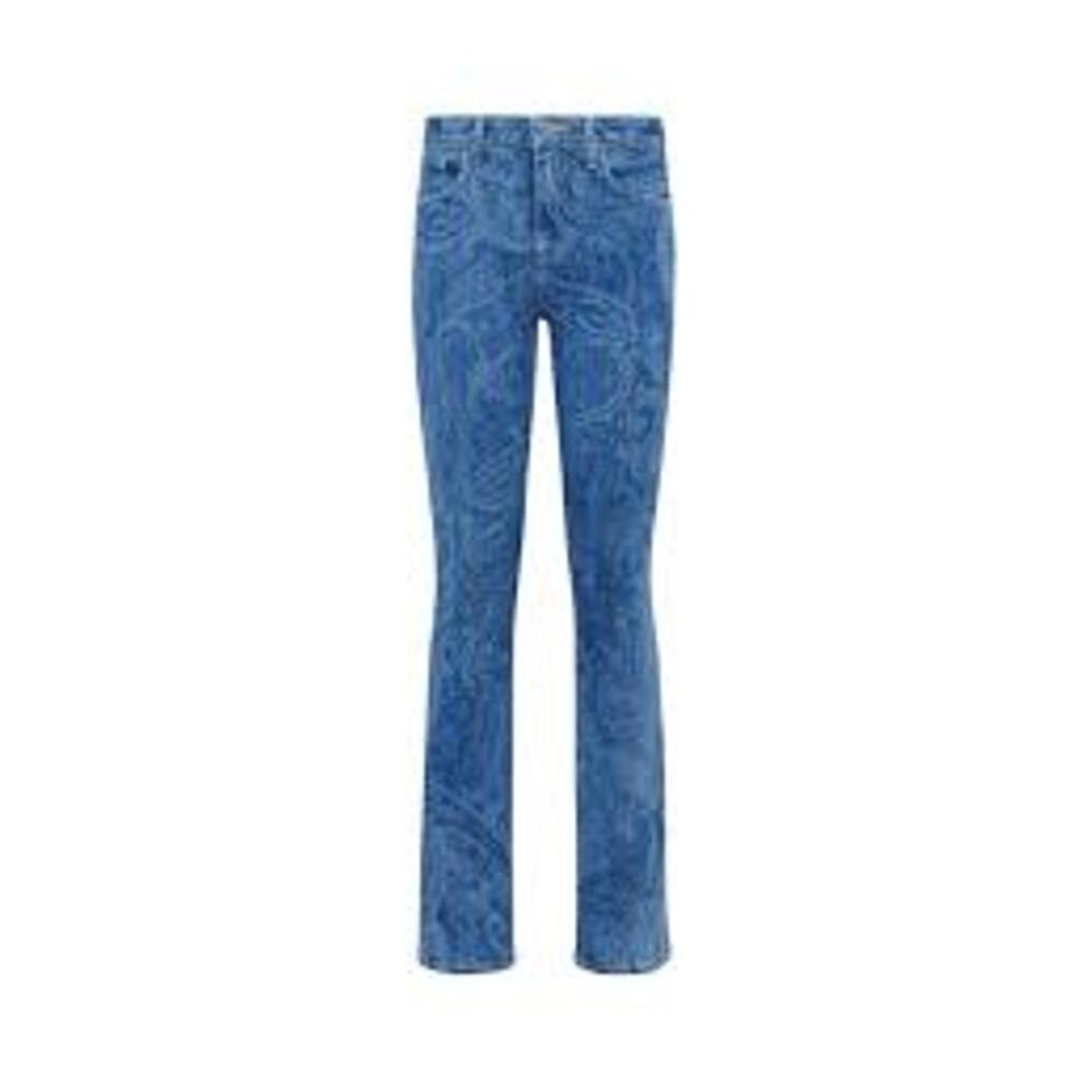 L’AGENCE Stassi High Rise Jeans Paisley Laser Sz 28 6 Baby Bootcut 31 in Inseam - Picture 2 of 12